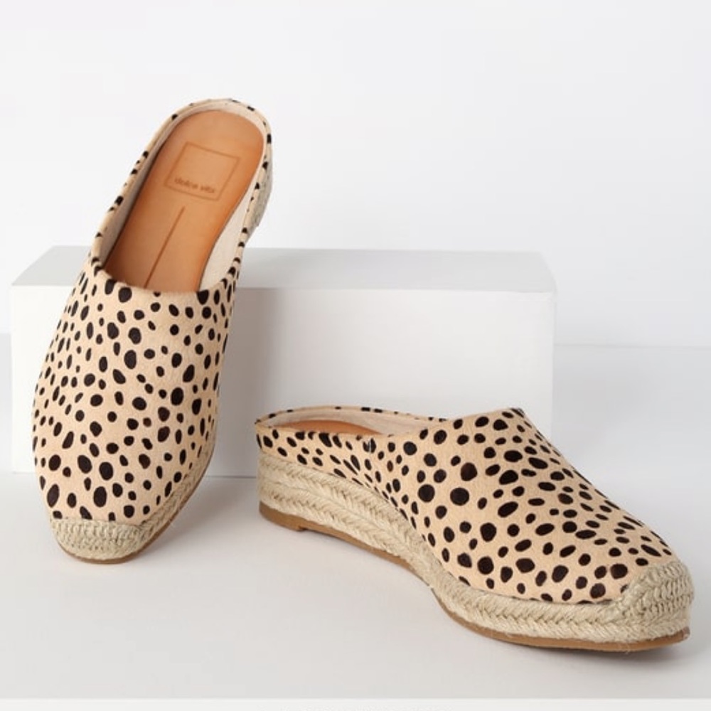 Dolce Vita Brandi Leopard Espadrille Mule Size 7.5